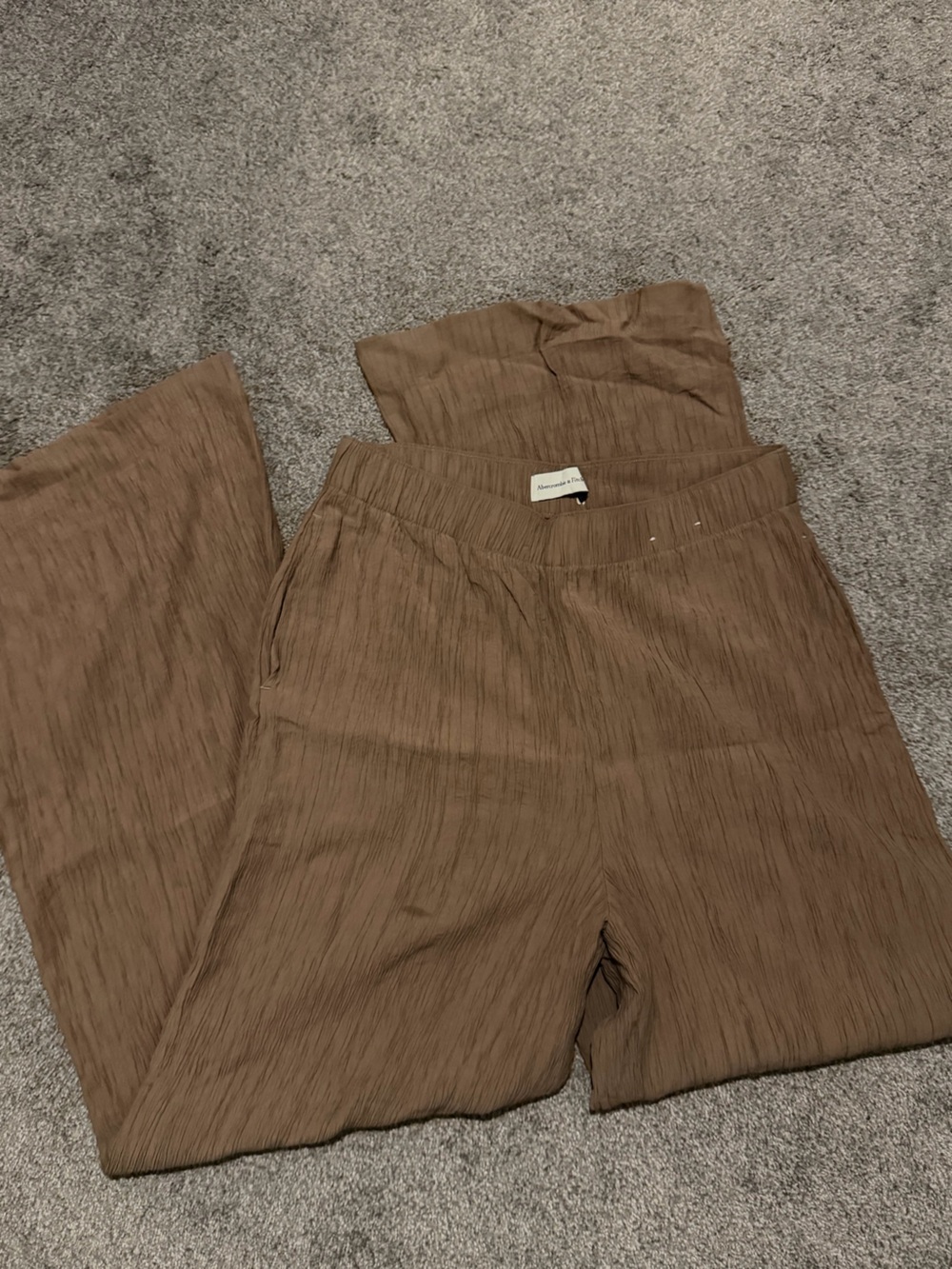 Abercrombie & Fitch Brown Wide-Leg Beach Pants